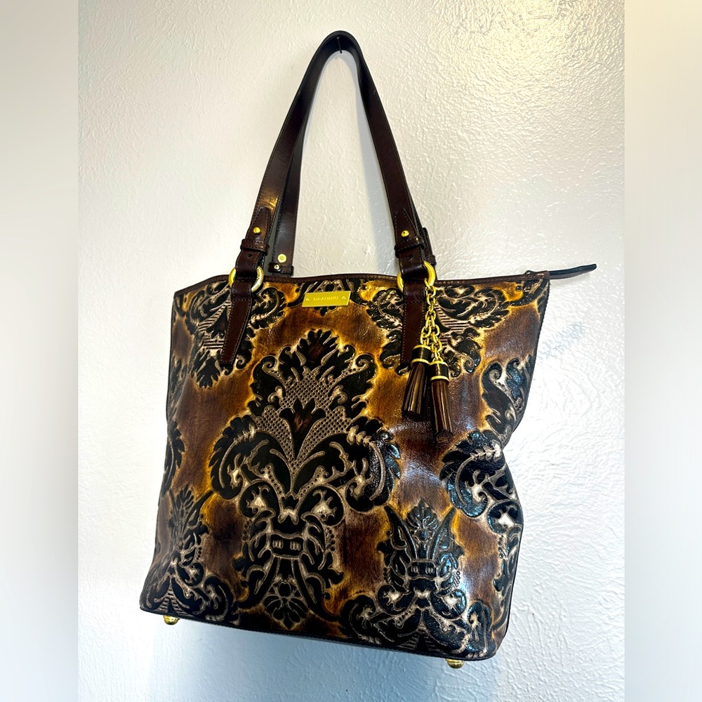 Brahmin Espresso Fresco medium Asher tote